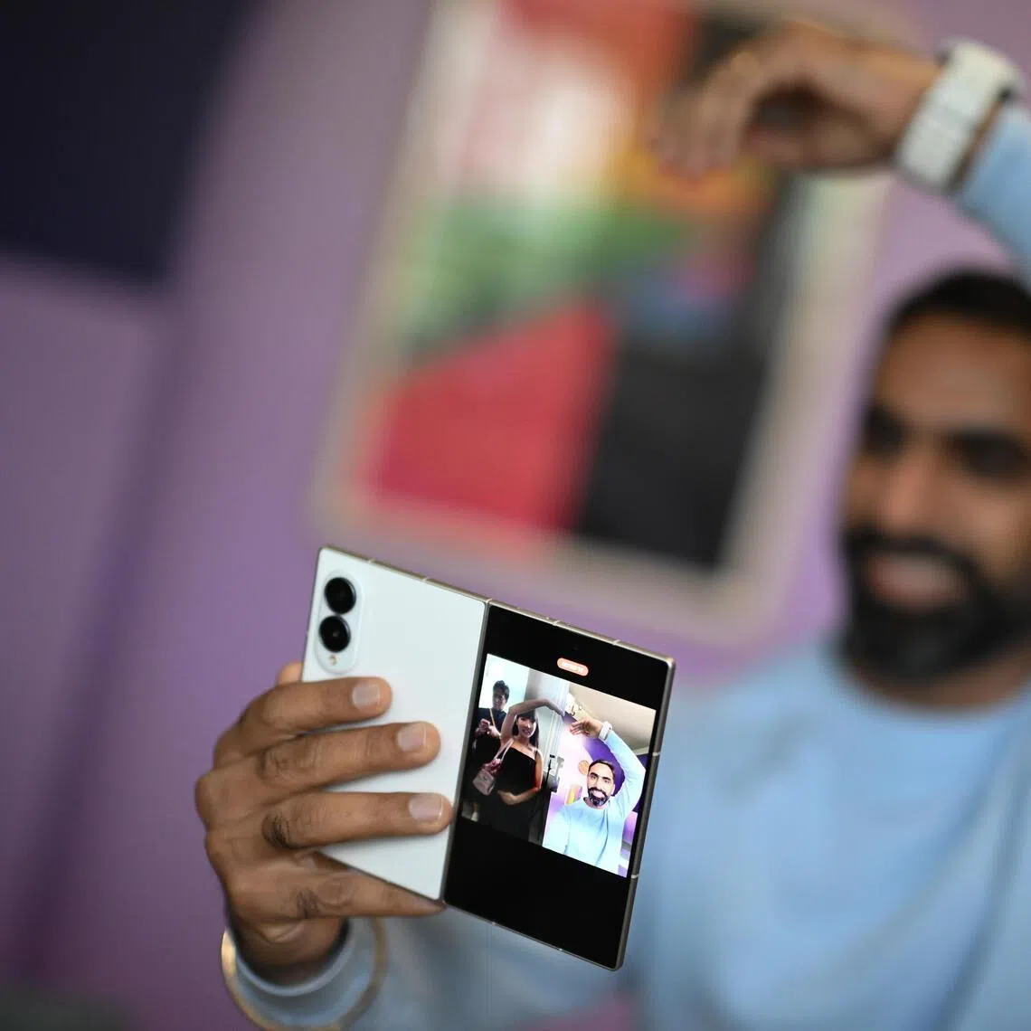 The new Samsung Galaxy Z Fold8 is shaped like a passport and sized between the new Flip8 and Fold8 Ultra.