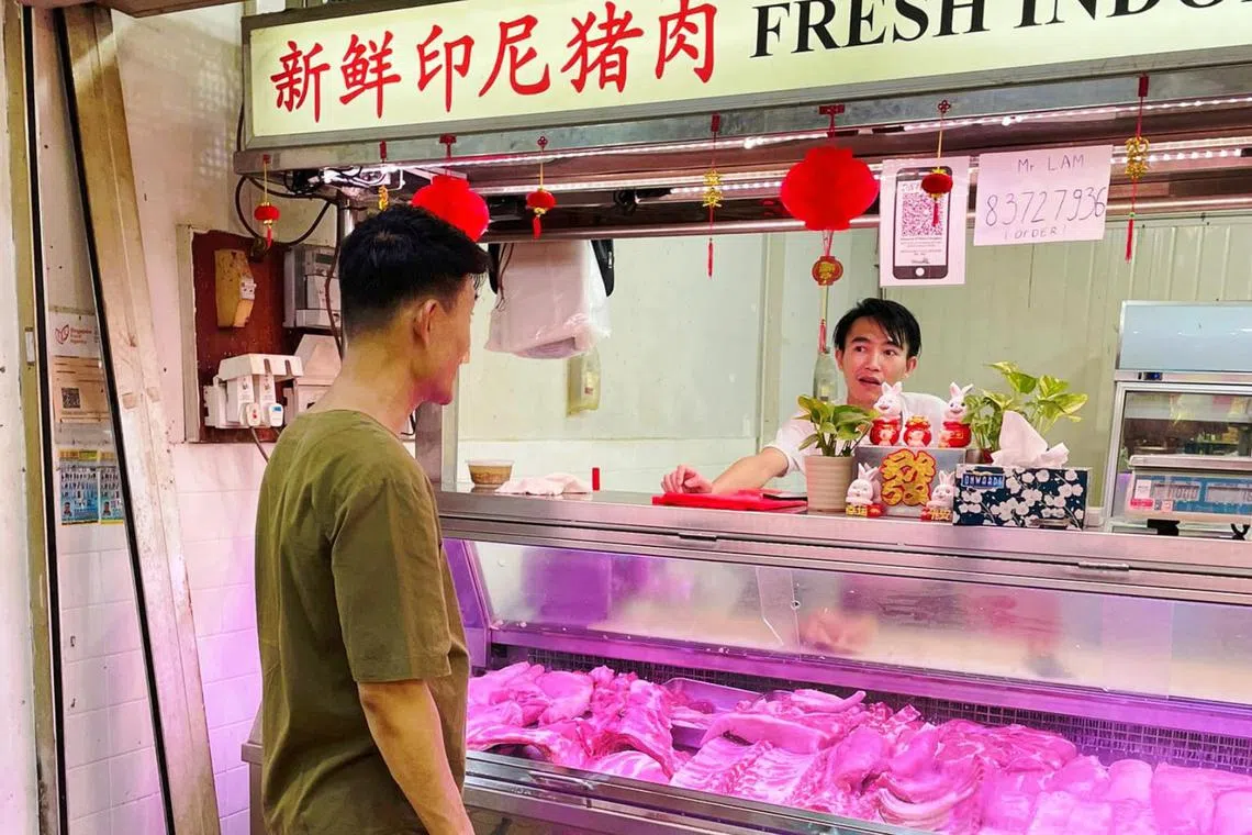 Mr Baey Yam Keng said that consumers can look at switching to other sources of protein or switching to chilled or frozen pork. 