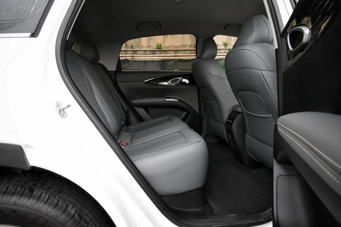 Space warped: For a small car, the e.Mas 5’s second row is surprisingly not cramped.