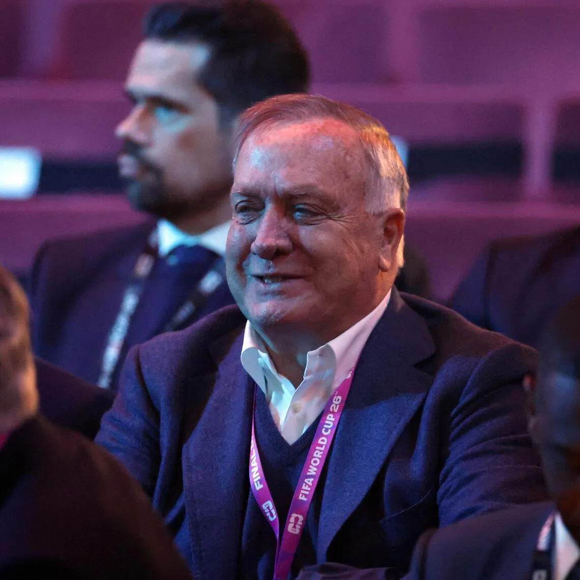 Curacao coach Dick Advocaat inside the John F. Kennedy Center for the Performing Arts in Washington DC on Dec 5, 2025 ahead of the 2026 World Cup draw.