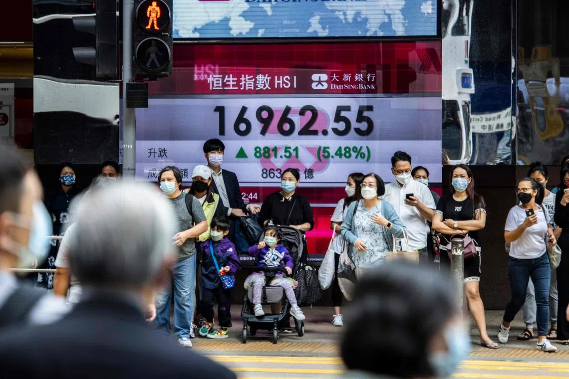 Hong Kong led the gains in Asia again, with tech giants including Alibaba and Tencent tracking massive gains in their US-listed stocks.