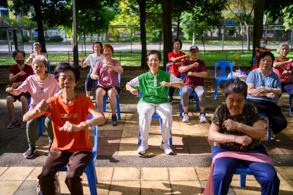 gold zumba activity for seniors at kampung senang holistic lifestyle centre in aljunied
