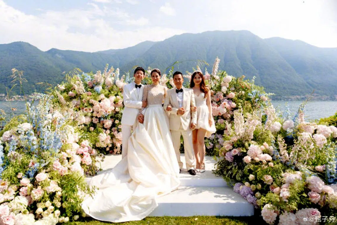 Donnie Yen and Cissy Wang held a grand wedding at Lake Como in Italy to mark their 20th wedding anniversary.
