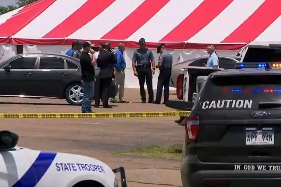 A gunman was taken into custody after a shooting at a grocery store in Fordyce, a town of 3,200 people, south of Little Rock, Arkansas. 