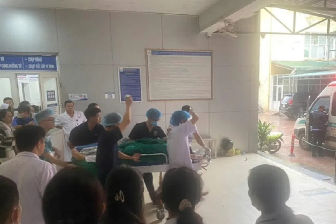 Those injured in the knife attack were taken to hospital for emergency treatment.