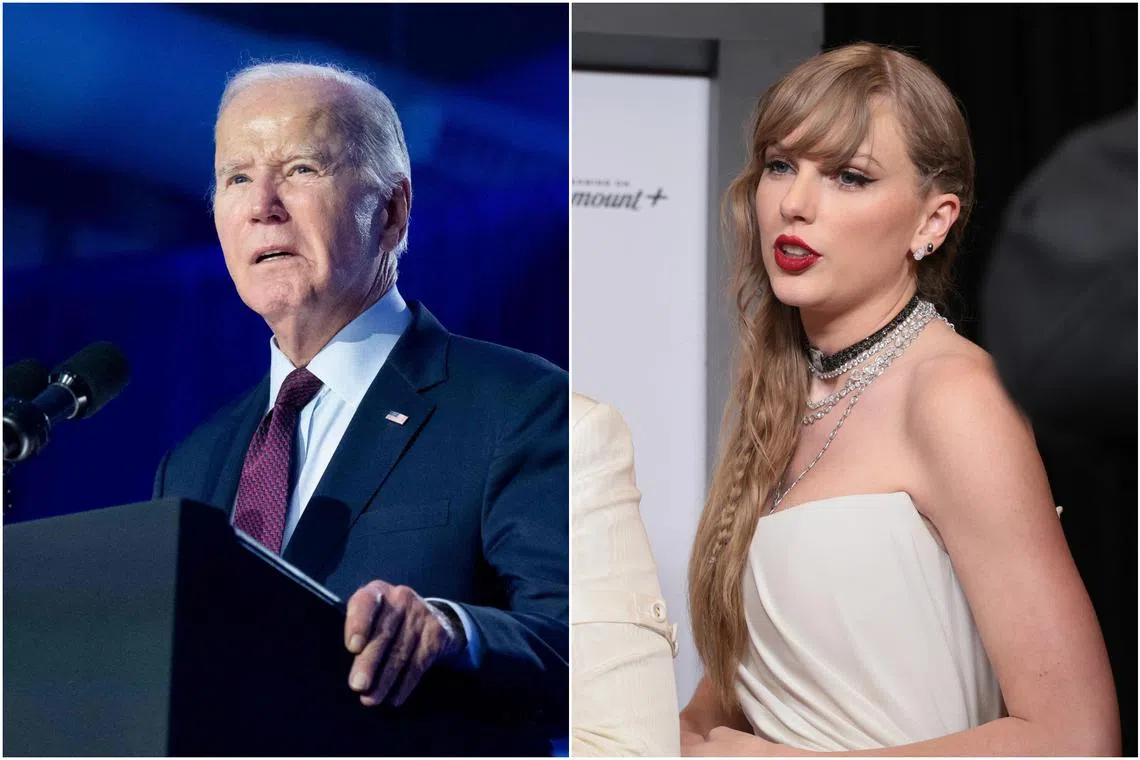 The Biden campaign has set its sights on another way to win votes: an endorsement by global pop megastar Taylor Swift.