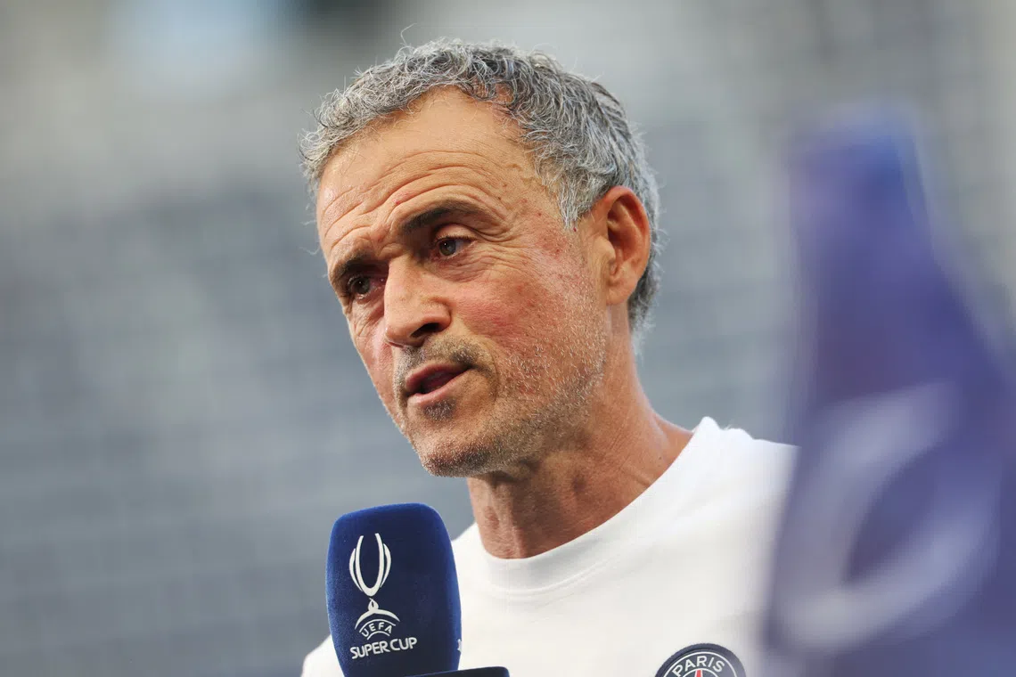 PSG boss Luis Enrique does not expect top-level Super Cup game due to lack of preparation