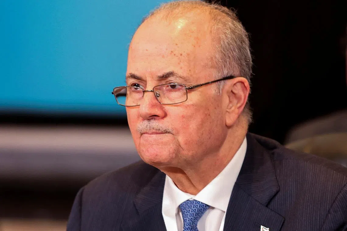 FILE PHOTO: Palestinian Prime Minister Mohammad Mustafa attends a humanitarian conference for Gaza in Cairo, Egypt, December 2, 2024. REUTERS/Mohamed Abd El Ghany/File Photo