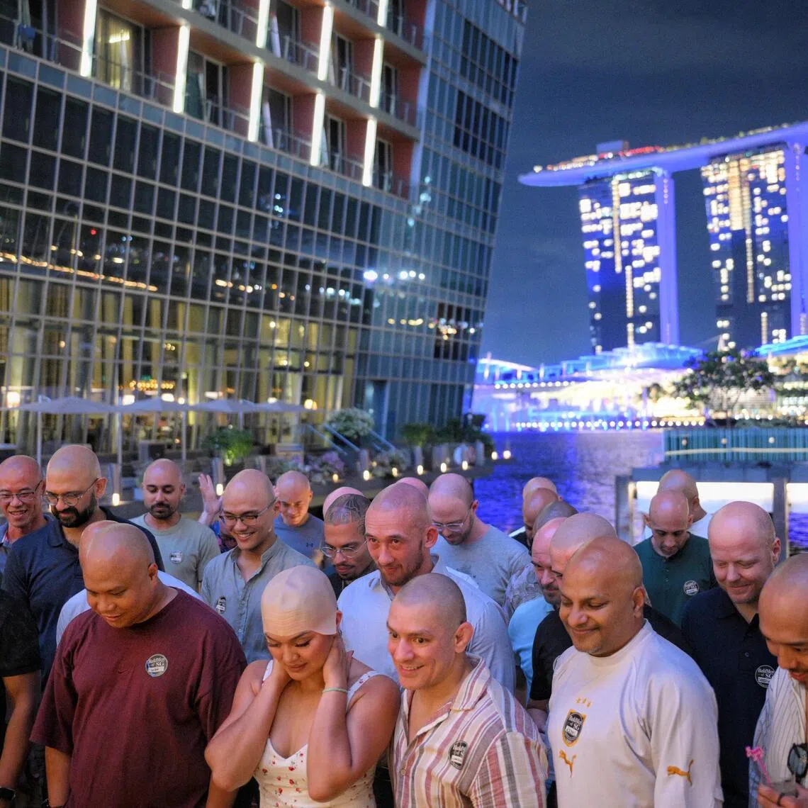 A historic turnout of around 80 attendees gather for the city’s landmark inaugural bald community meetup.