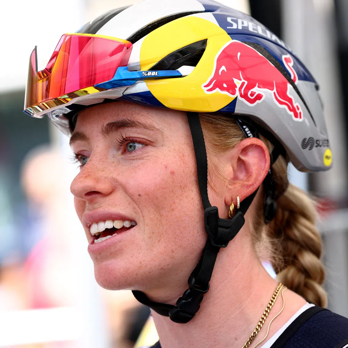 Cycling - Tour de France Femmes - Stage 2 - Aigle to Geneva - Aigle, Switzerland - August 2, 2026 FDJ United-Suez's Demi Vollering ahead of stage 2 REUTERS/Denis Balibouse