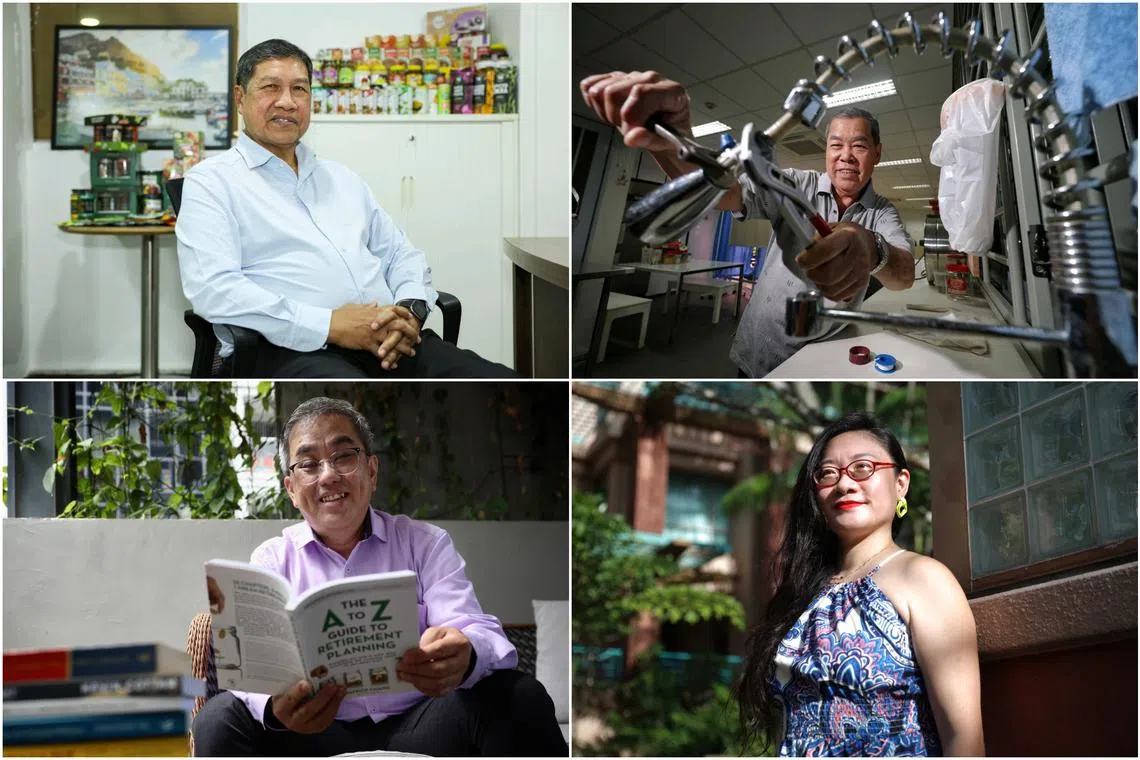 (Clockwise from top left) Mr Abdul Latip Isnin, Mr Fong Kok Wah, Mr Patrick Chang and Ms Yang Xiao.