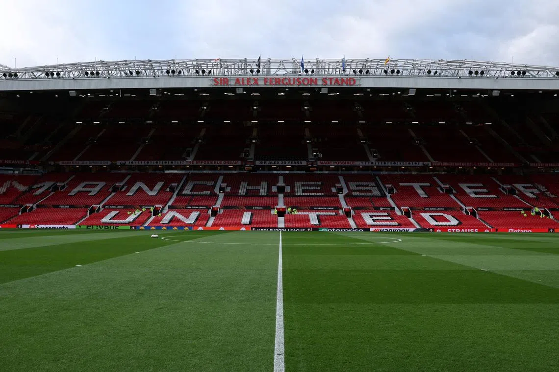 FILE PHOTO: Soccer Football - Europa League - Round of 16 - Second Leg - Manchester United v Real Sociedad - Old Trafford, Manchester, Britain - March 13, 2025  General view inside the stadium before the match REUTERS/Phil Noble/File Photo