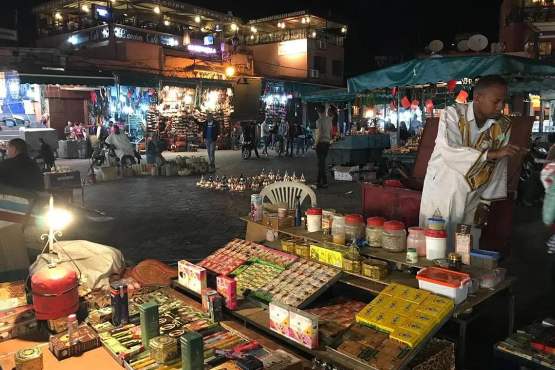 In busy streets and at popular tourist attractions like Jemaa el-Fna Square, a marketplace in Marrakesh, tourists may be more likely to encounter scammers. 