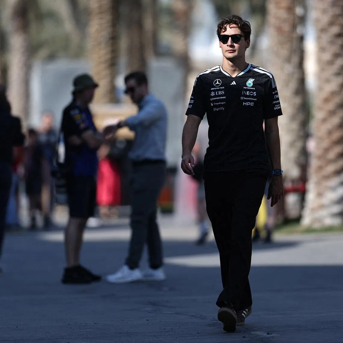 Formula One F1 - Pre Season Testing - Bahrain International Circuit, Sakhir, Bahrain - February 20, 2026 Mercedes' George Russell during the pre season testing REUTERS/Hamad I Mohammed