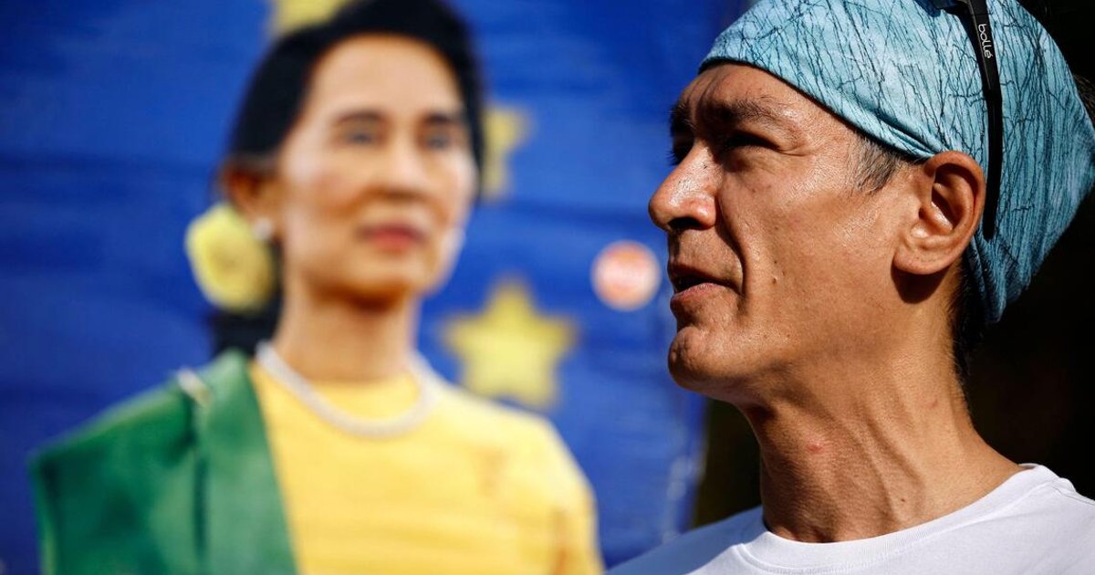 Son of Myanmar’s Suu Kyi says he had first call in five years