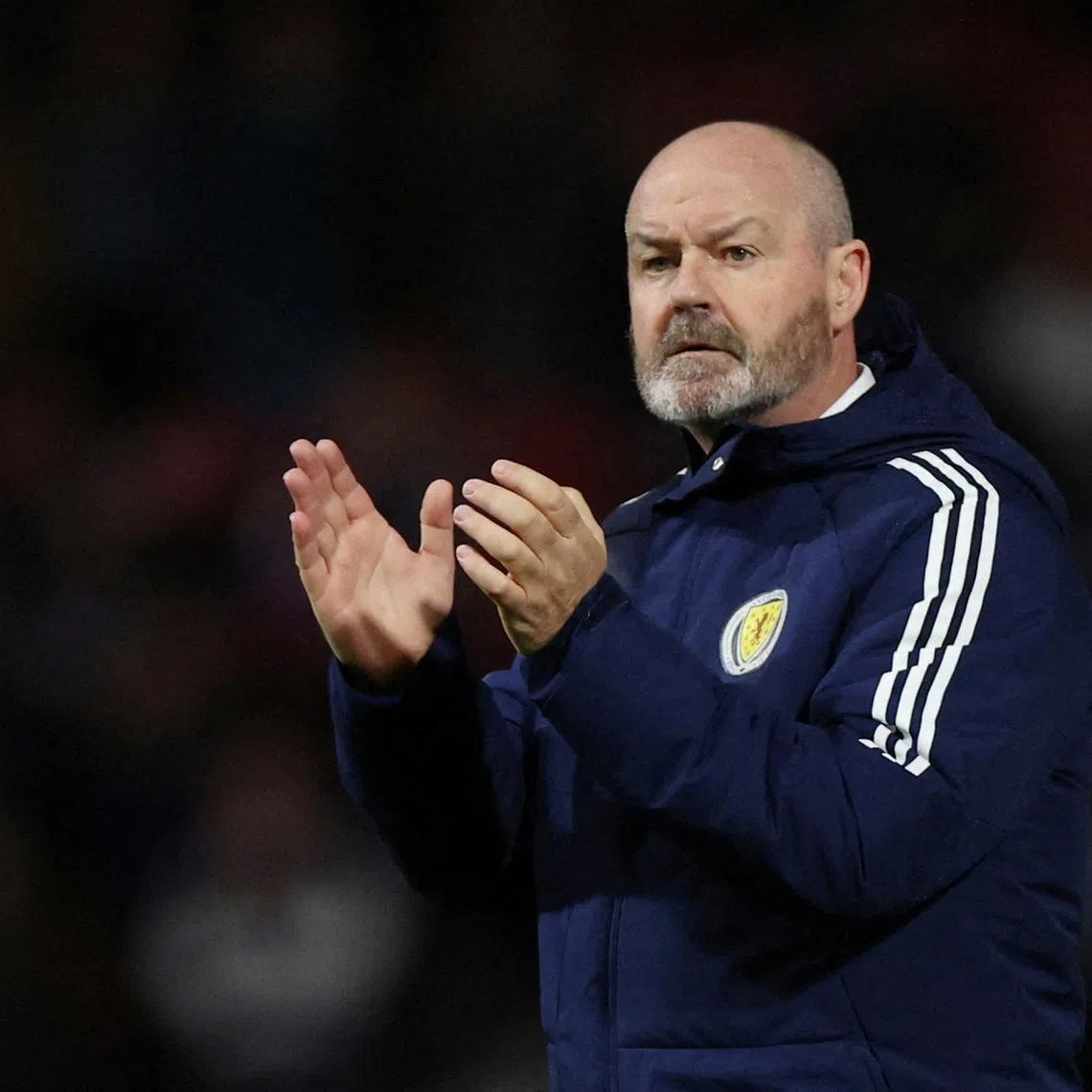 FILE PHOTO: Soccer Football - Euro 2024 Qualifier - Group A - Scotland v Norway - Hampden Park, Glasgow, Scotland, Britain - November 19, 2023  Scotland manager Steve Clarke reacts after the match REUTERS/Russell Cheyne/File Photo