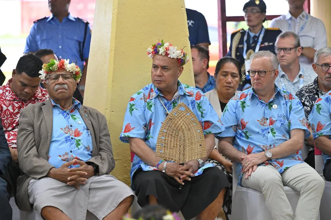 Pacific leaders watch Tuvalu reclamation effort ahead of UN climate meet