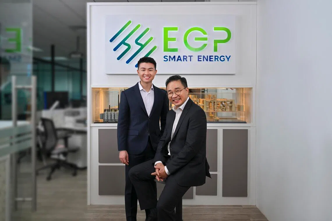 EGP Energy executive chairman and CEO Frankie Fan (right) with executive director Nicholas Fan.