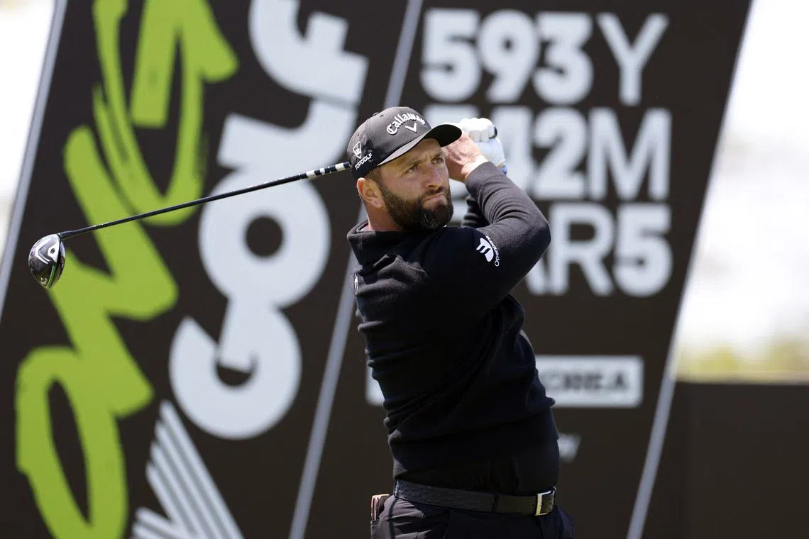 Golf - LIV Golf - Korea - Jack Nicklaus Golf Course, Incheon, South Korea - May 4, 2025 Legion XIII's Jon Rahm in action during the final round REUTERS/Kim Soo-Hyeon