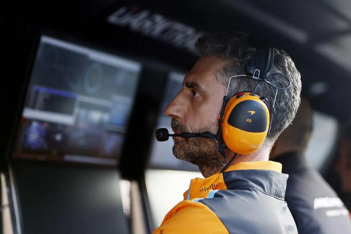 Formula One F1 - Azerbaijan Grand Prix - Baku City Circuit, Baku, Azerbaijan - April 28, 2023 McLaren team principal Andrea Stella during qualifying REUTERS/Maxim Shemetov/Pool/File Photo