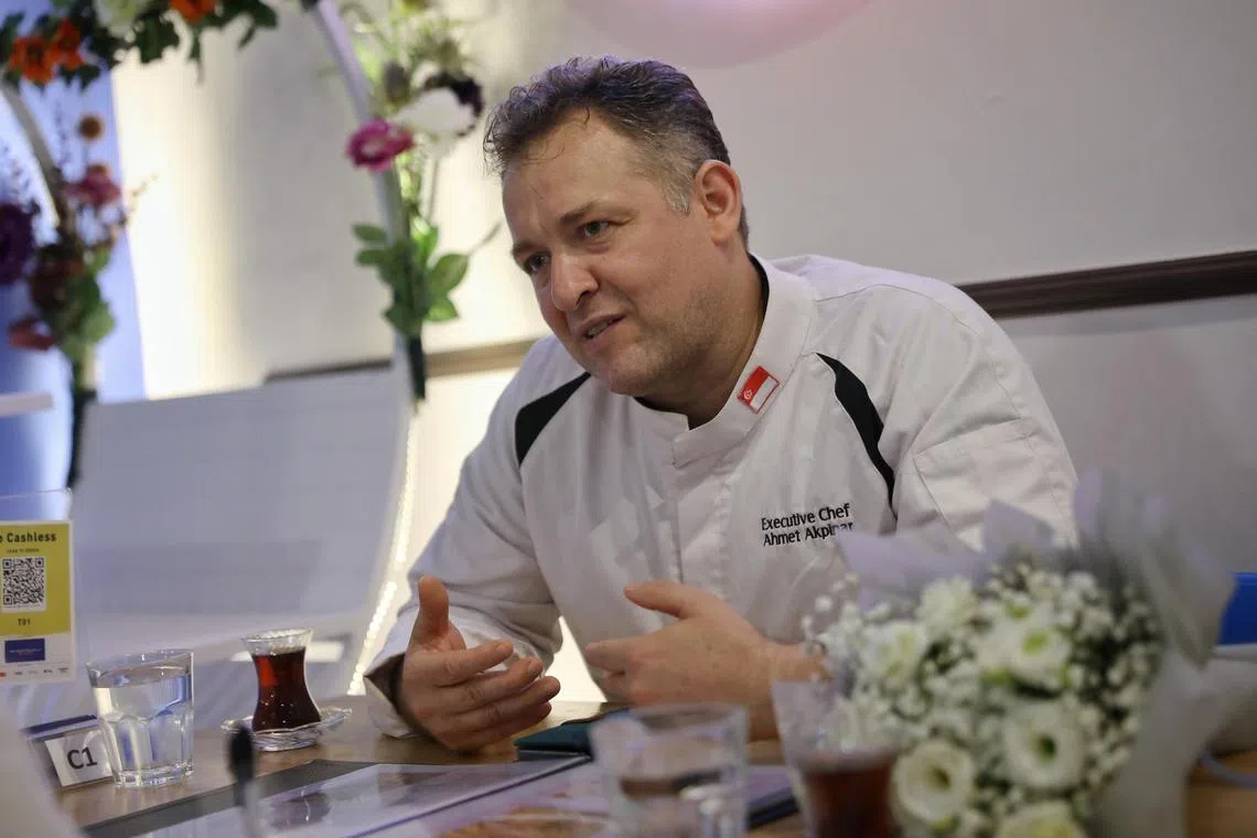 ST20230208_202387123712/Feline Lim/ljturkey08

Turkish chef Ahmet Akpinar, who lives and works in Singapore, photographed on February 8 2023.