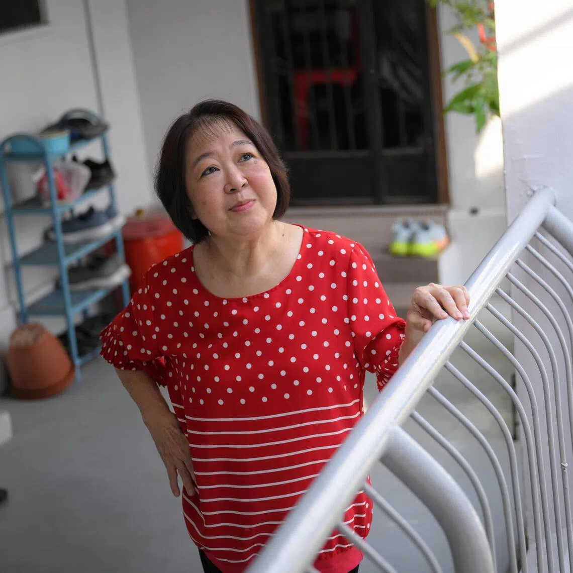 Lian Pooh Kim, 60, who underwent a liver transplant in 2024, pictured at their home on March 27, 2026.