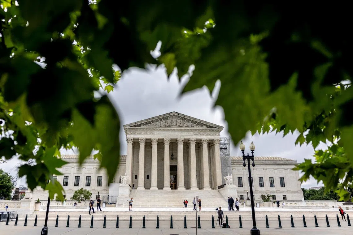 FILE PHOTO: The U.S. Supreme Court building is seen in Washington, U.S., May 20, 2024. REUTERS/Evelyn Hockstein/File Photo