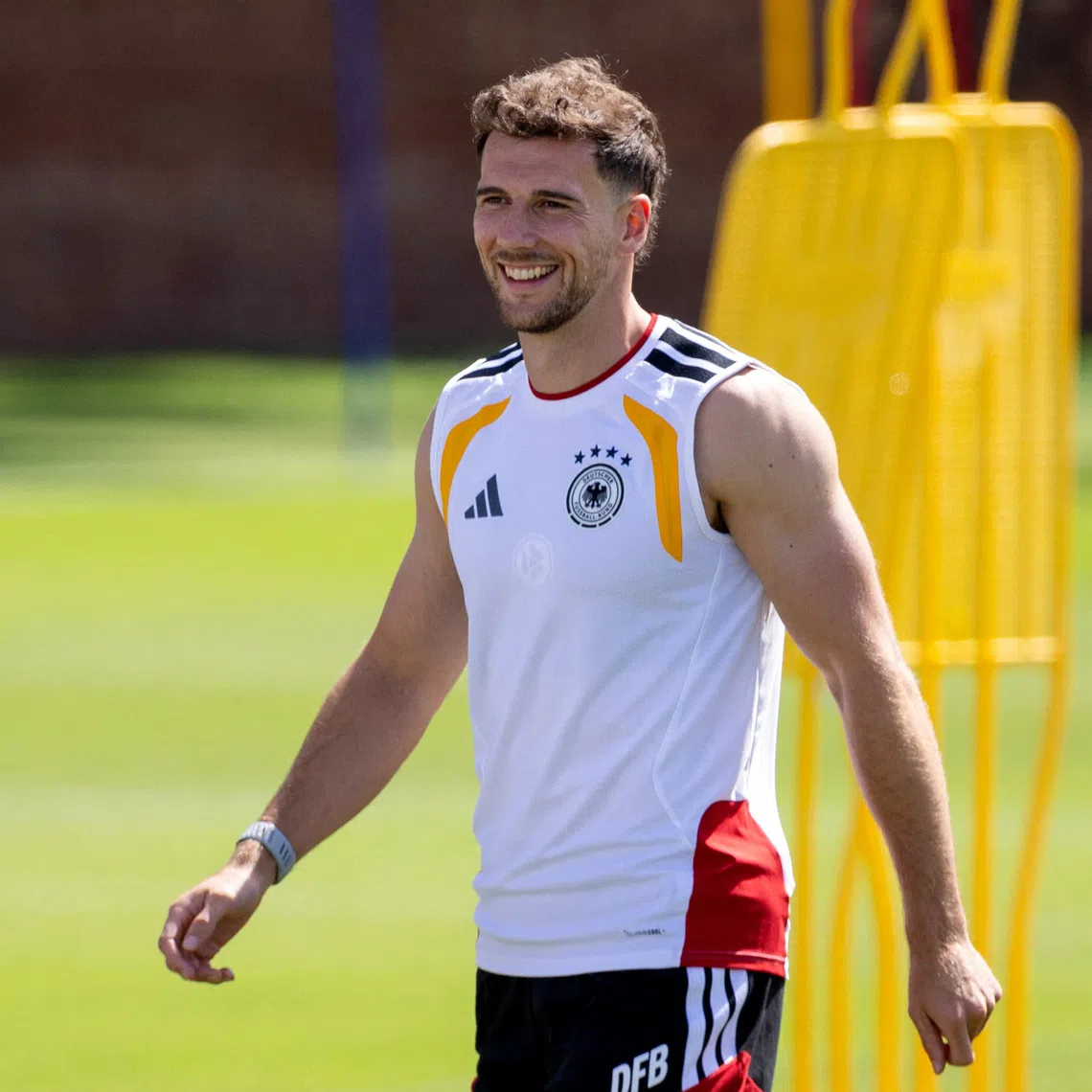 Soccer Football - FIFA World Cup 2026 - Germany Training - Wake Forest University, Winston-Salem, North Carolina, U.S. - June 24, 2026 Germany's Leon Goretzka during training IMAGN IMAGES via Reuters/Scott Kinser