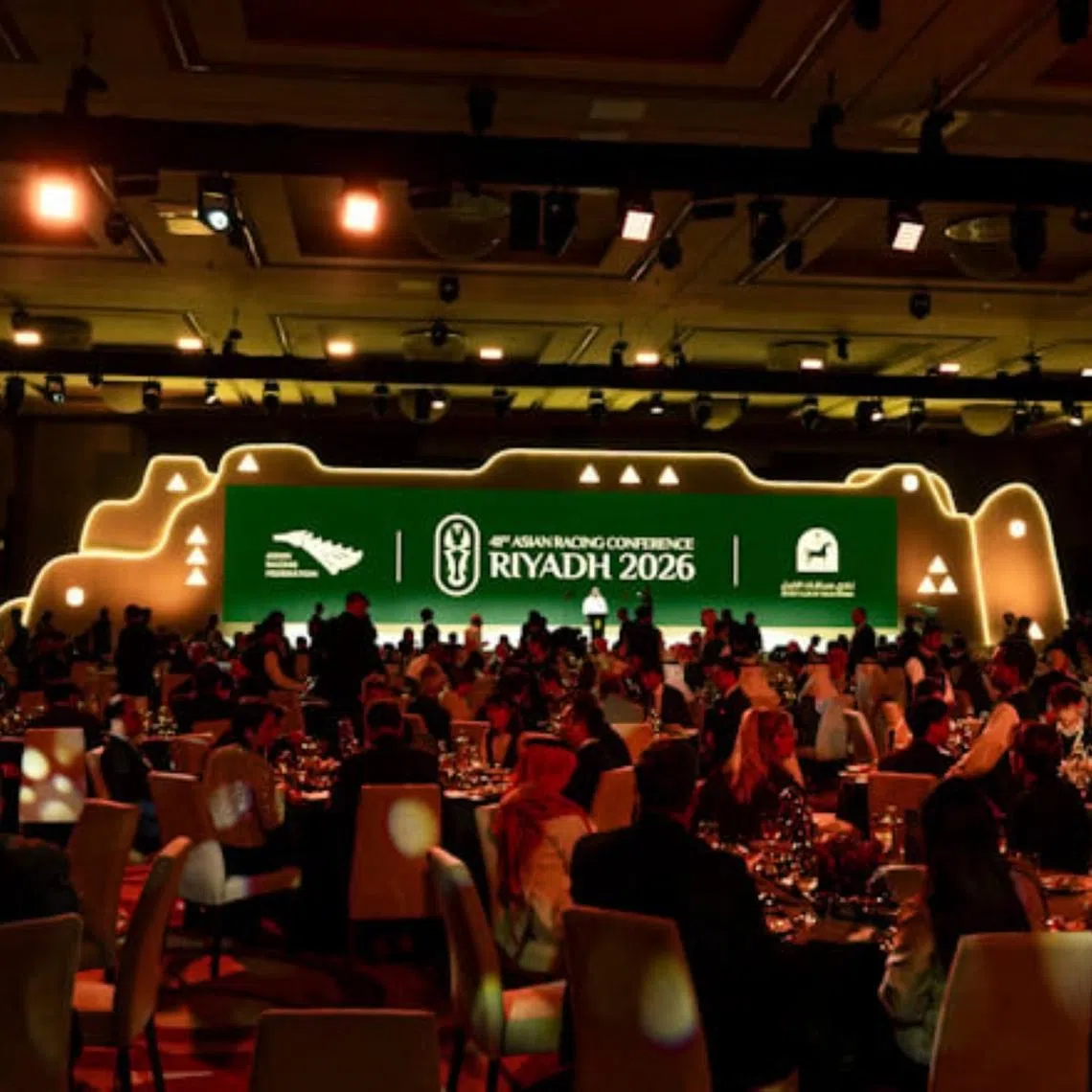 A view of the Asian Racing Conference closing ceremony held at the Crowne Plaza Riyadh RDC Hotel and Convention Centre on Feb 12.