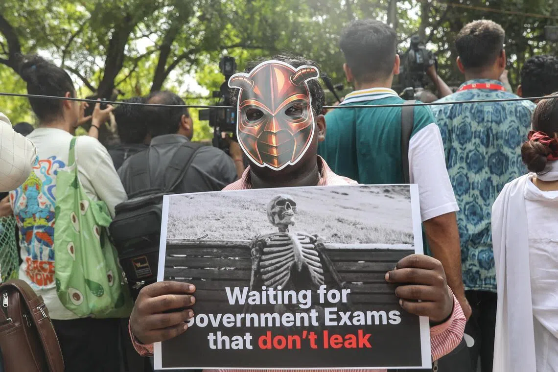 Tight security as India holds exam retest after leak scandal