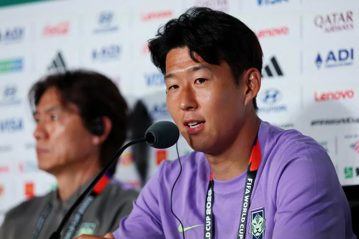 Soccer Football - FIFA World Cup 2026 - South Korea Press Conference - Estadio Guadalajara, Guadalajara, Mexico - June 10, 2026 South Korea's Son Heung-min during the press conference REUTERS/Paul Childs