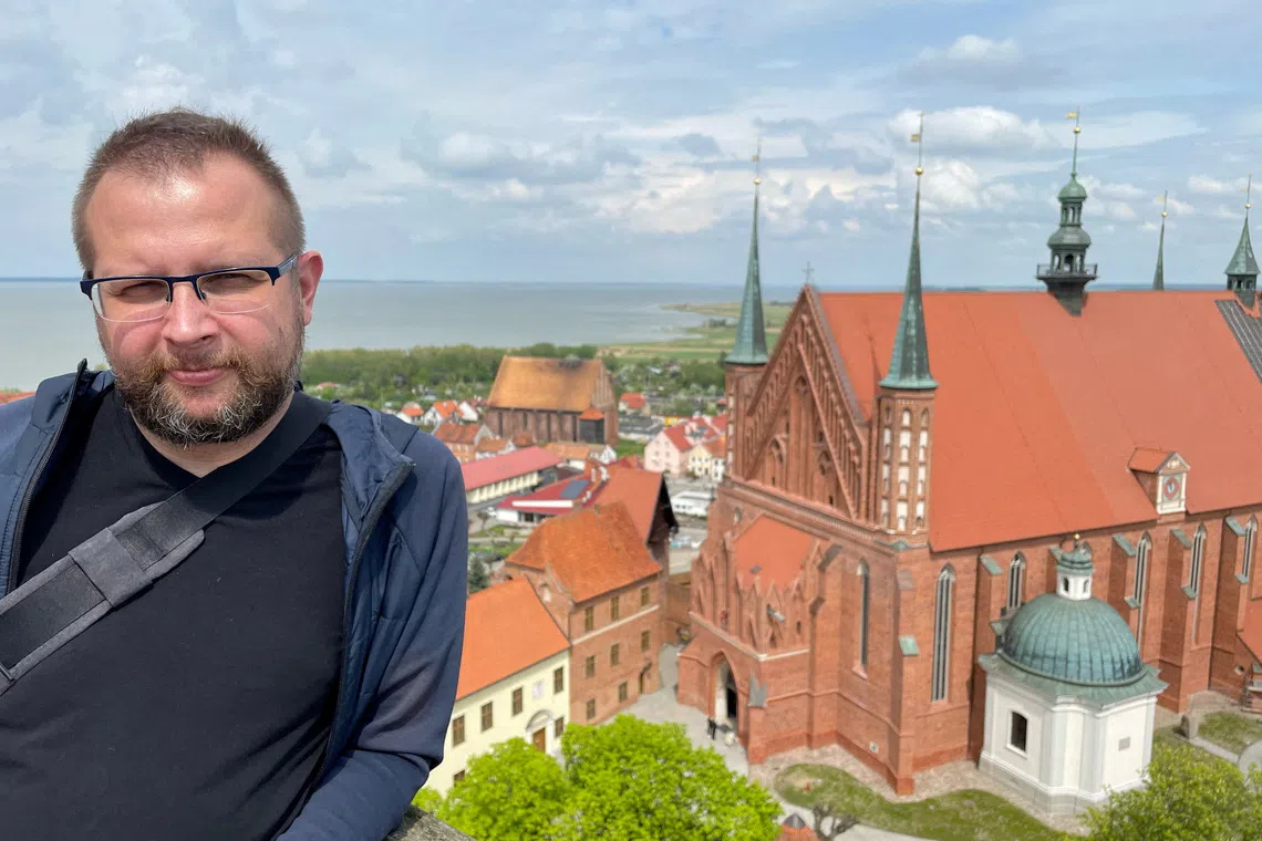 Belarusian opposition figure Anatol Kotau poses for a picture in Frombork, Poland, May 16, 2021. Courtesy of family/Handout via REUTERS