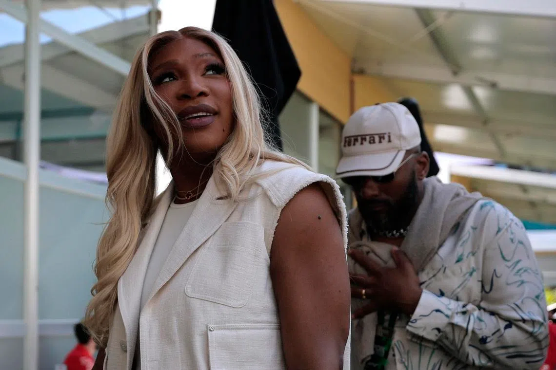 FILE PHOTO: Formula One F1 - Miami Grand Prix - Miami International Autodrome, Miami, Florida, United States - May 1, 2026 Former tennis player Serena Williams ahead of practice REUTERS/Brian Snyder/File Photo