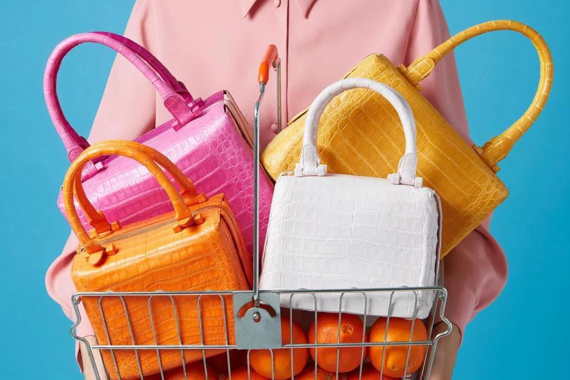 The purses, clutches and wallets typically sell for thousands of dollars apiece and have appeared on catwalks and TV shows.