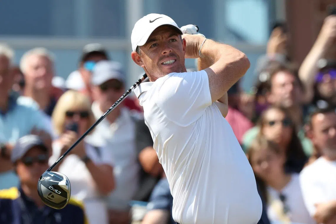 Golf - Scottish Open - The Renaissance Club, North Berwick, Scotland, Britain - July 13, 2025 Northern Ireland's Rory McIlroy in action during the final round REUTERS/Scott Heppell
