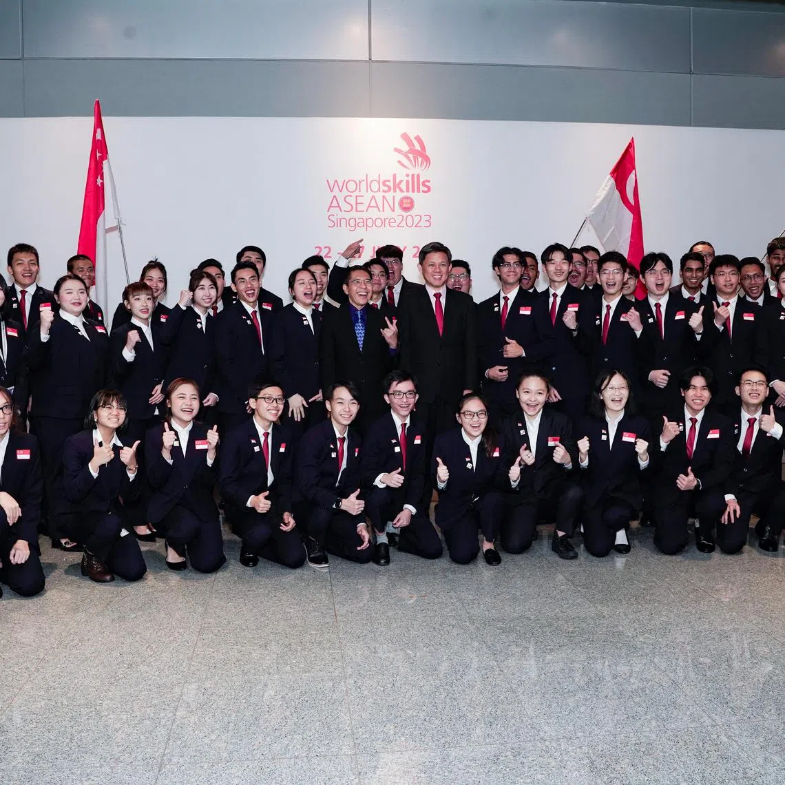 Singapore was represented by 44 young people from institutes of higher learning in all 22 categories and picked up 26 medals in total.