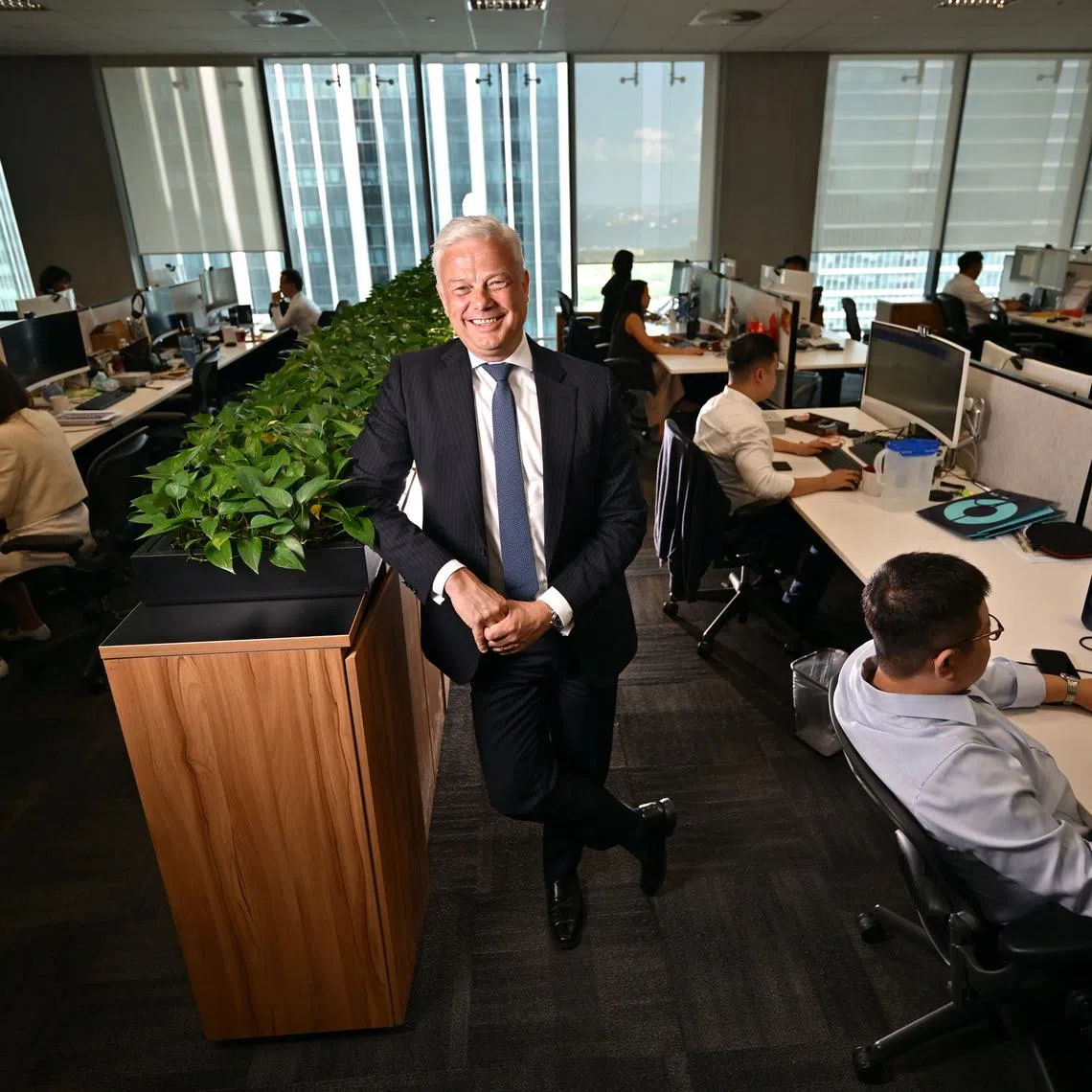 Schroders chief executive Richard Oldfield at the  global asset manager's office in Singapore on July 1.