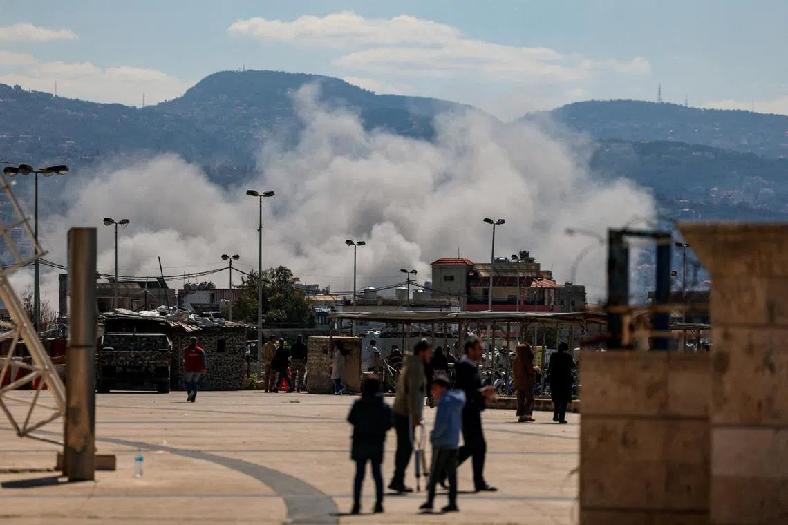 Smoke rises after an Israeli strike, following an escalation between Hezbollah and Israel amid the U.S.-Israeli conflict with Iran, in Beirut, Lebanon, March 9, 2026. REUTERS/Claudia Greco