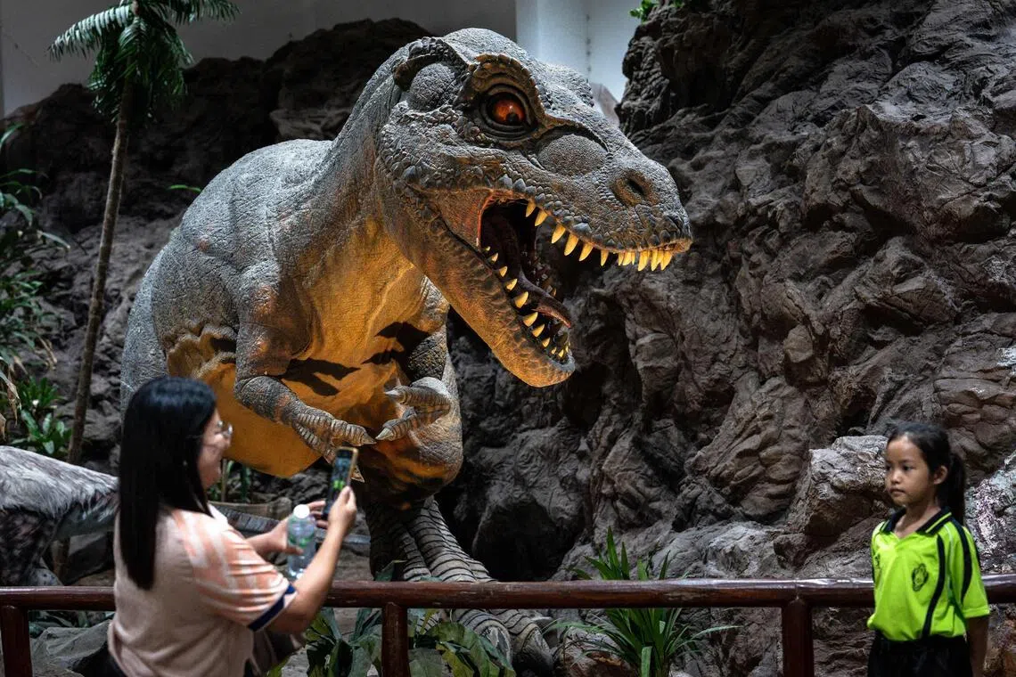Visitors at the Phu Wiang Dinosaur Museum in Khon Kaen.