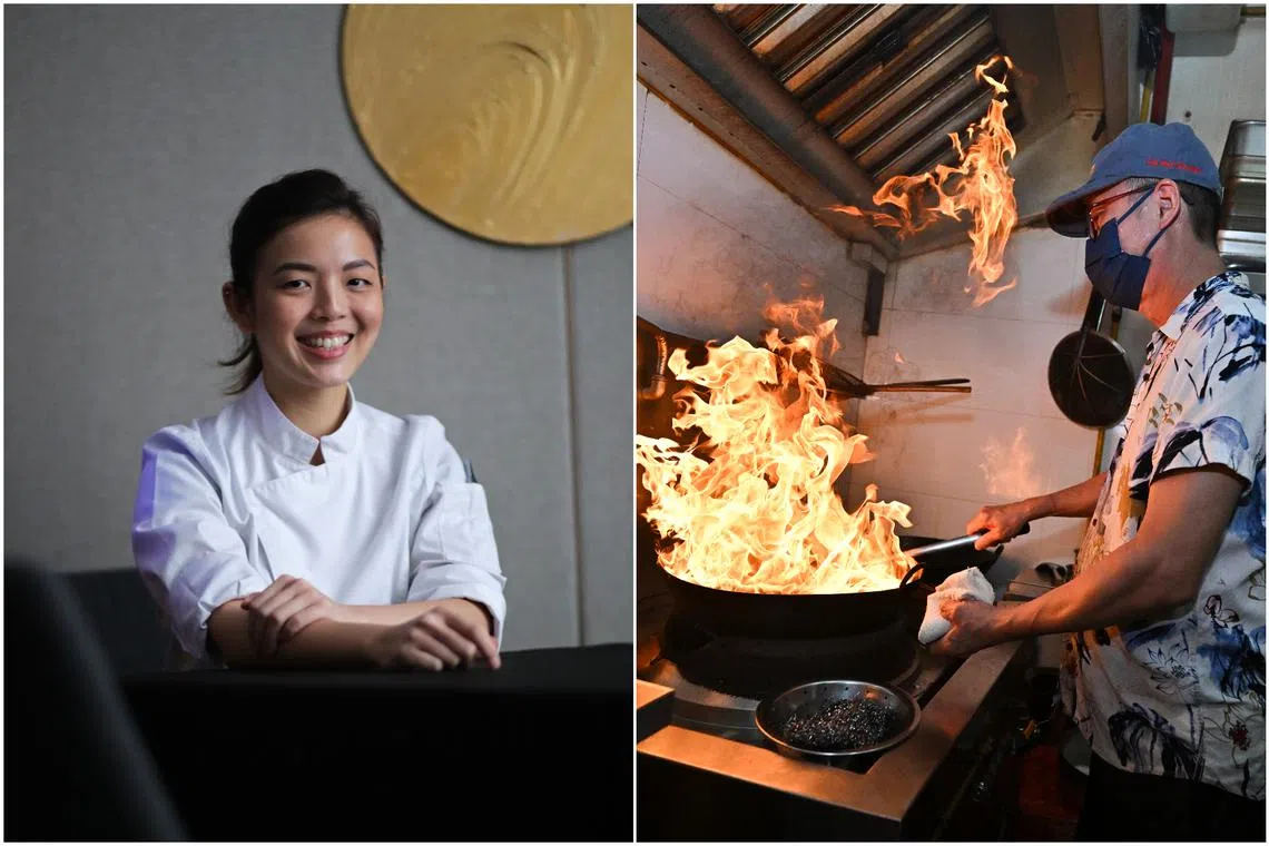 Tigerlily Patisserie executive chef and co-owner Maxine Ngooi (left) and Lam's Garden chef Lam Loon Tuck will both be closing their businesses.