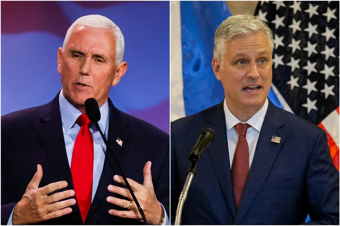 Grand juries have been hearing testimony in recent months for Mr Mike Pence (left) and Mr Robert O'Briens' investigations.