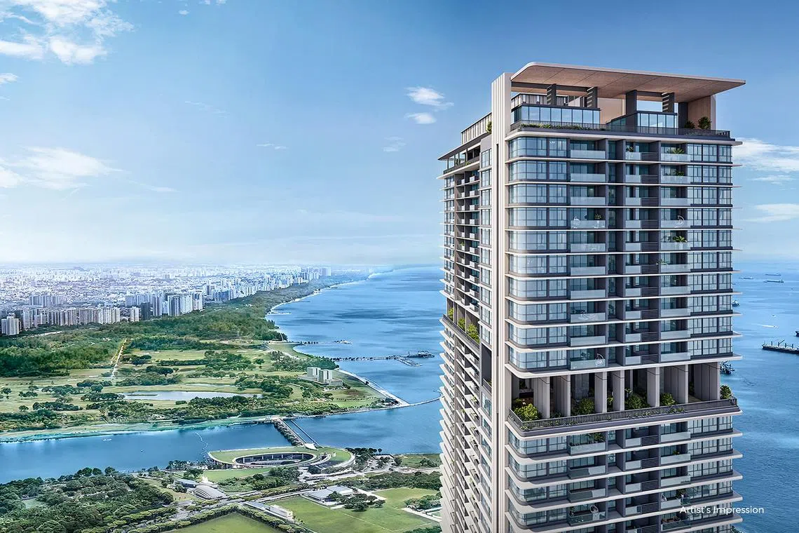 An artist's impression of One Marina Gardens, which will be located in the waterfront district of Marina South. 