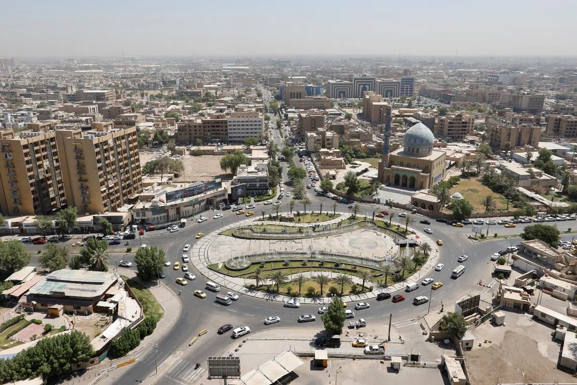 A general view shows al-Firdous Square in Baghdad, Iraq July 27, 2022. REUTERS/Ahmed Saad