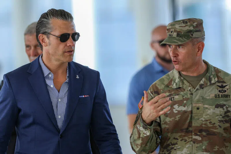 US Secretary of Defense Pete Hegseth at the closing ceremony of PANAMAX 2026, a multinational military exercise in Panama City, on Aug 13, 2026.