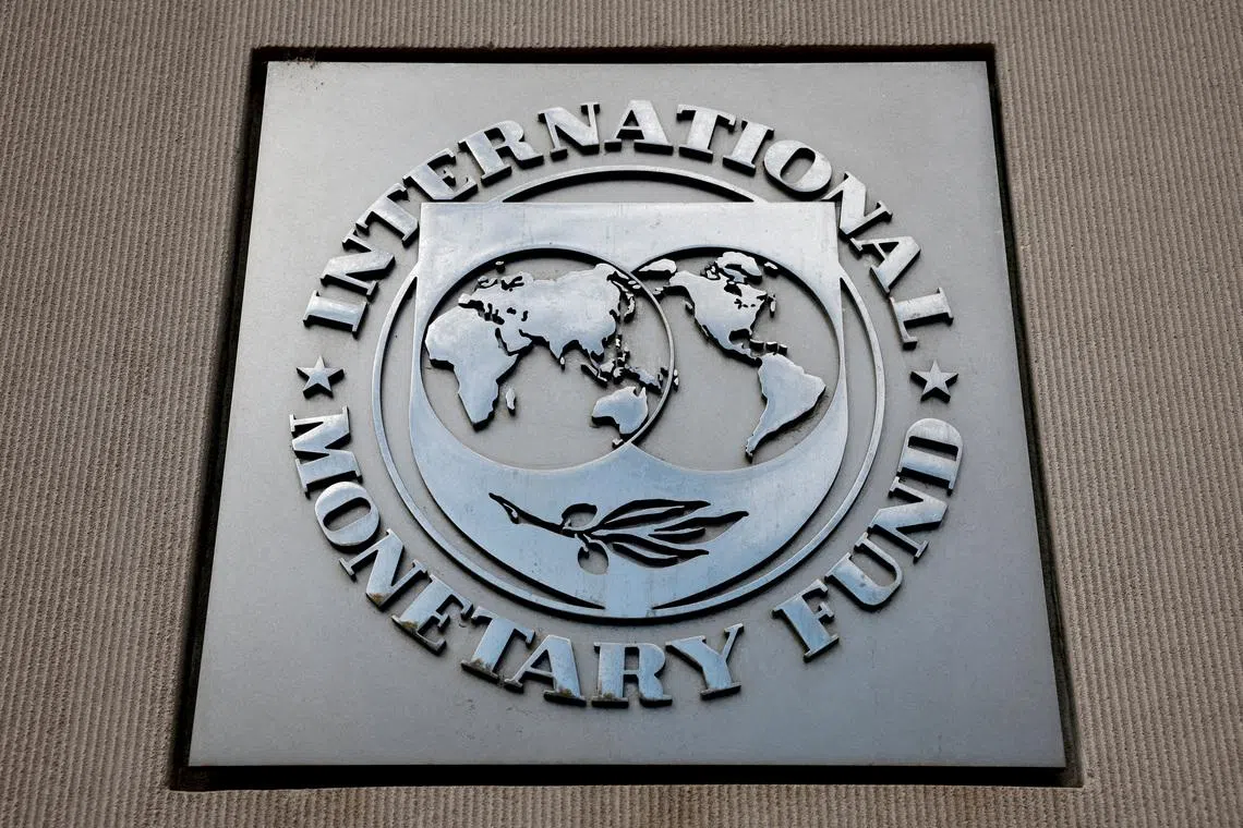 FILE PHOTO: A view of the International Monetary Fund logo at its headquarters in Washington, D.C., U.S., November 24, 2024. REUTERS/Benoit Tessier/File Photo