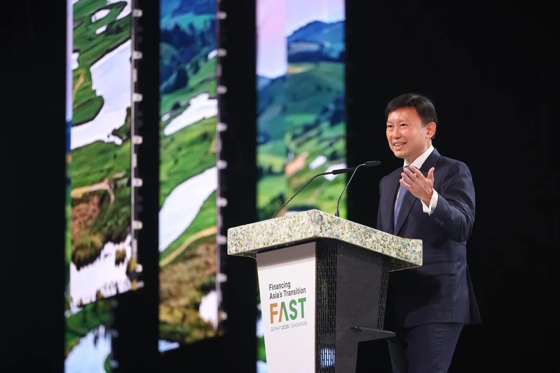 National Development Minister and MAS deputy chairman Chee Hong Tat speaking at Ecosperity  held at the Marina Bay Sands Expo and Convention Centre., on May 20. 