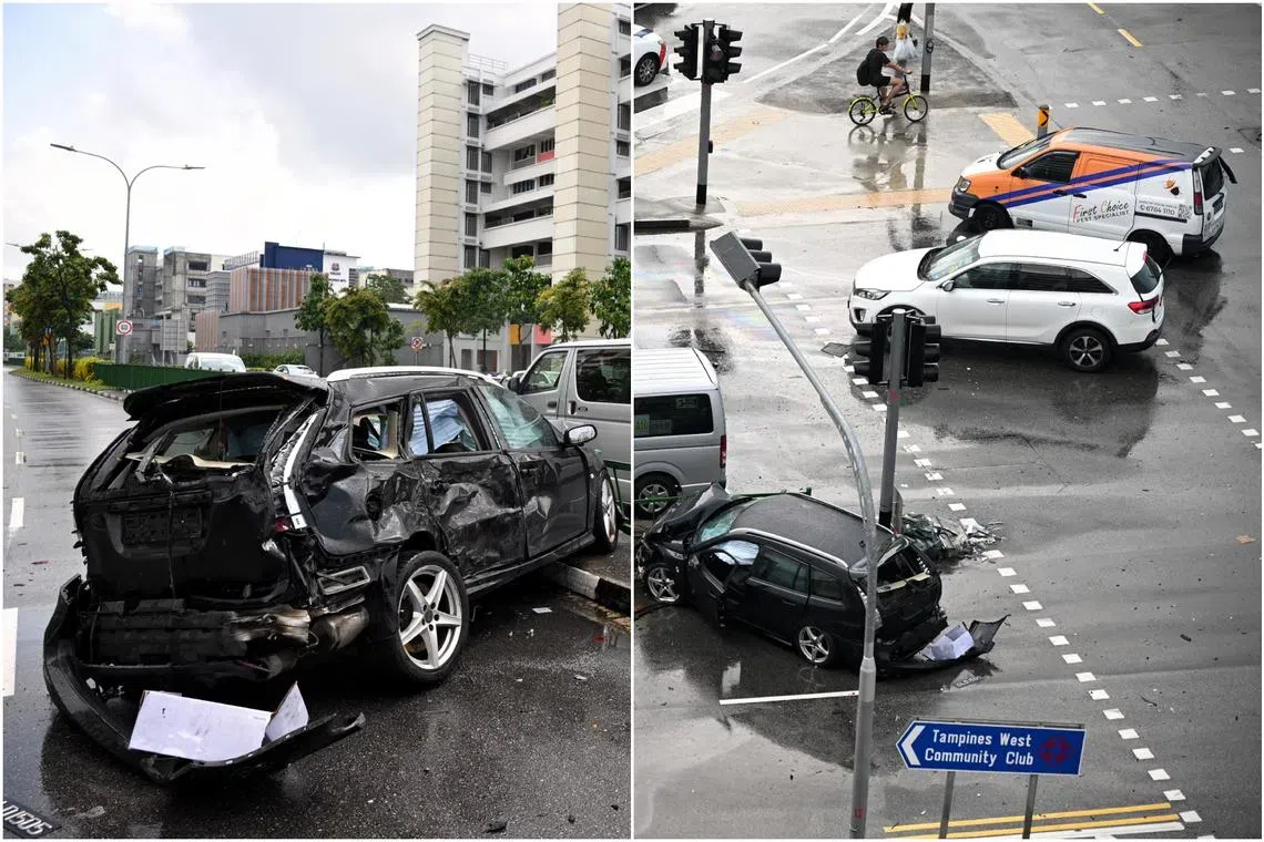 A video of the accident, which was played in court, showed a black car travelling at high speed past at least three vehicles before it caused a crash involving five other vehicles including a van.