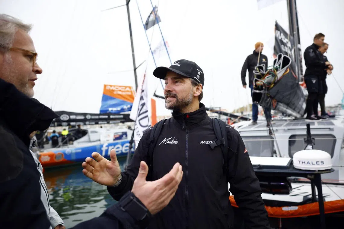 FILE PHOTO: Sailing - Vendee Globe - Les Sables-d'Olonne, France - November 10, 2024 Germany's Boris Herrmann before the race REUTERS/Stephane Mahe/File photo