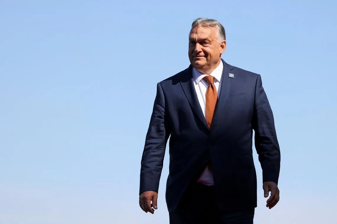 FILE PHOTO: Hungarian Prime Minister Viktor Orban attends the European Political Community meeting at the Blenheim Palace near Oxford, Britain July 18, 2024. REUTERS/Hollie Adams/File Photo