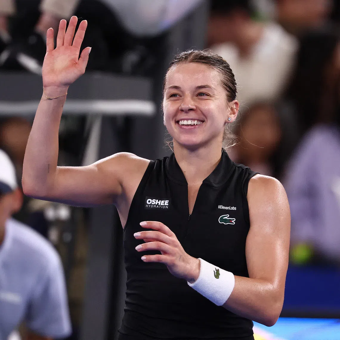 Tennis - WTA 1000 - Wuhan Open - Optics Valley International Tennis Center, Wuhan, China - October 18, 2026 Poland's Maja Chwalinska celebrates after winning her singles final match against Britain's Sonay Kartal REUTERS/Maxim Shemetov
